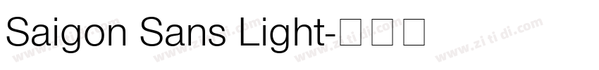 Saigon Sans Light字体转换